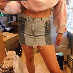 Garage Two Toned Denim Skirt